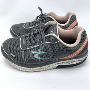 Womens Gravity Defyer Gdefy Gray Salmon Mighty Walk Comfort Athletic Shoes Sz 9